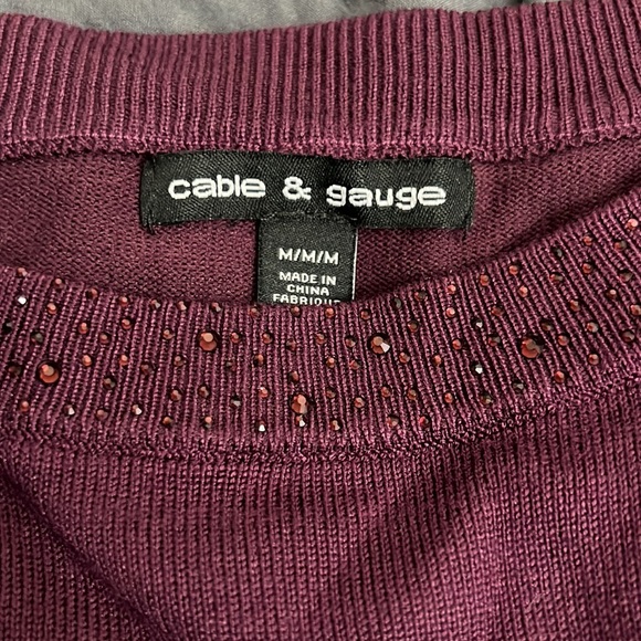 Purple sweater with stone accent details - Picture 3 of 4